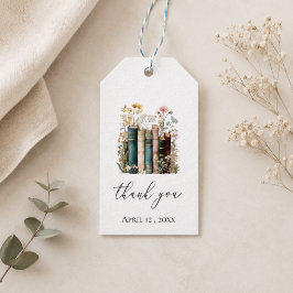 Wildflower Books Bruiloftsshower Bedankkaartje Cadeaulabel
