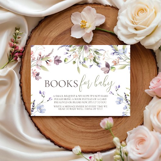 Wildflower Books for Baby Card Informatiekaartje
