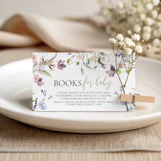 Wildflower Books for Baby Card Informatiekaartje
