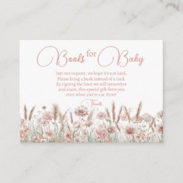 Wildflower Books for Baby Request Card Informatiekaartje