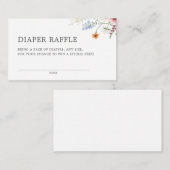  Wildflower Border Luier Raffle Informatiekaartje (Voorkant / Achterkant)