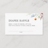  Wildflower Border Luier Raffle Informatiekaartje (Voorkant)