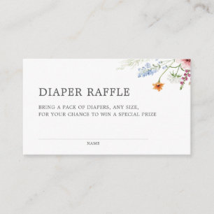  Wildflower Border Luier Raffle Informatiekaartje