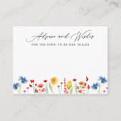 Wildflower Border Vrijgezellenfeest Kleine Advies  Informatiekaartje (Voorkant)