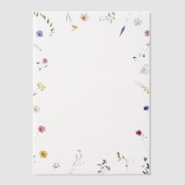 Wildflower Border Wedding Vellum Uitnodigingen