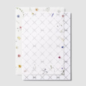 Wildflower Border Wedding Vellum Uitnodigingen (Offset (Uitnodiging))