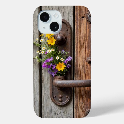 Wildflower bos op roestige deur handvat Case-Mate iPhone case (Achterkant)