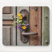 Wildflower bos op roestige deur handvat muismat (Voorkant)