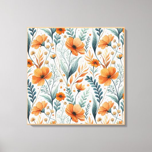 Wildflower Botanical Boho Canvas Afdruk (Voorkant)