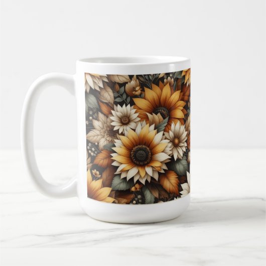 Wildflower Botanical Design 🌷 koffie mok 15oz (Links)