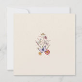 Wildflower Botanical een Baby shower in bloei Kaart (Achterkant)