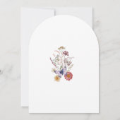 Wildflower Botanical Een babyshower in volle bloei Kaart (Achterkant)