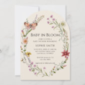 Wildflower Botanical Een babyshower in volle bloei Kaart (Voorkant)