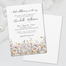 Wildflower Botanical Floral Boho Baby shower