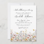 Wildflower Botanical Floral Boho Baby shower Kaart (Voorkant)