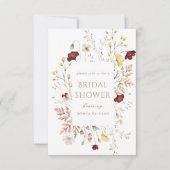 Wildflower Botanical Floral Lijst Vrijgezellenfees Kaart (Voorkant)