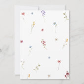 Wildflower Botanical Floral Wedding Invitation Kaart (Achterkant)