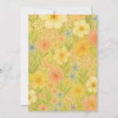 Wildflower Botanical Garden Floral Wedding Kaart (Achterkant)