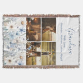 Wildflower Botanical Grandma Photo Birthday Deken (Voorkant)