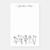 Wildflower Botanical Pretty Floral Garden Name Post-it® Notes (Voorkant)
