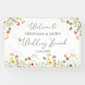 Wildflower Botanical Welcome Wedding Brunch Sign Spandoek (Horizontaal)