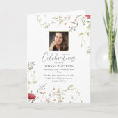 Wildflower Botanicals Order of Service Uitvaart Programma (Voorkant)