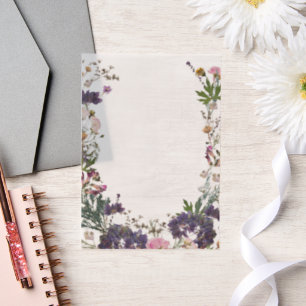 Wildflower Botanisch Hoesje Blad Vellum Uitnodigingen