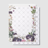 Wildflower Botanisch Hoesje Blad Vellum Uitnodigingen (Offset (Uitnodiging))