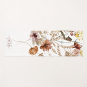 Wildflower botanisch monogram yogamat (Voorkant (horizontaal))