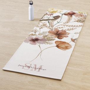 Wildflower botanisch monogram yogamat