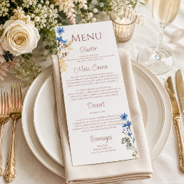 Wildflower Botanisch Trouwmenu Menu