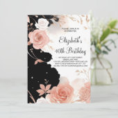 Wildflower Botanische afdrukbare 40e verjaardag Kaart (Staand voorkant)