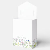 Wildflower botanische blauwe waterverf bruiloft bedankdoosjes (Geopend)