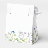 Wildflower botanische blauwe waterverf bruiloft bedankdoosjes (Achterkant)