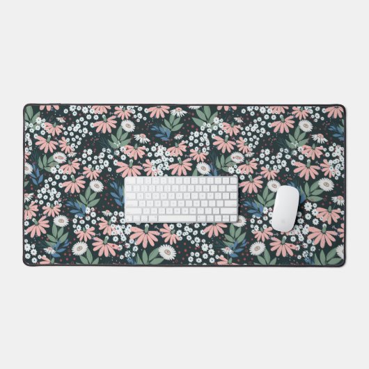 Wildflower botanische bloemen esthetische bureau m bureaumat (Keyboard & Muis)
