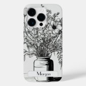 Wildflower Botanische Bloemen Gepersonaliseerd Case-Mate iPhone Case (Achterkant)