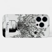 Wildflower Botanische Bloemen Gepersonaliseerd Case-Mate iPhone Case (Achterkant (horizontaal))