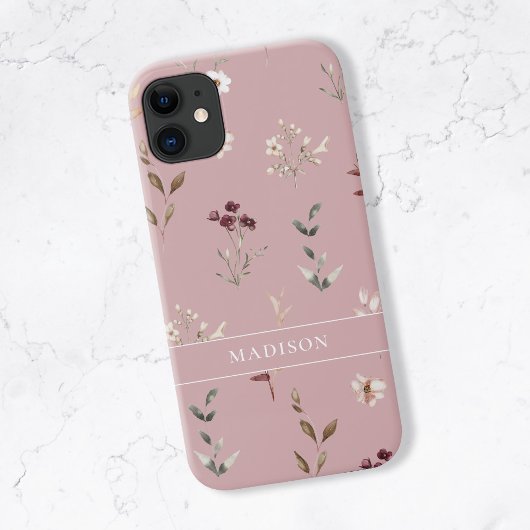 Wildflower Botanische Bloemen Gepersonaliseerd Case-Mate iPhone Case