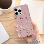 Wildflower Botanische Bloemen Gepersonaliseerd Case-Mate iPhone Case<br><div class="desc">Waterverf Wildflower Botanische Bloemen Gepersonaliseerde Naam iPhone Case</div>
