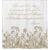 Wildflower Botanische Jesaja 41:10 Christelijk Douchegordijn (Voorkant)