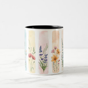 Wildflower Botanische Koffiemok   Lavendel Daisy  Tweekleurige Koffiemok