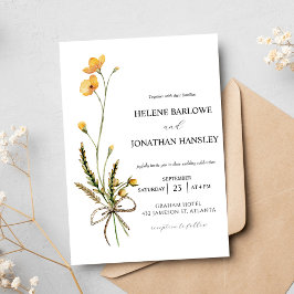 Wildflower Botanische Moderne Rustieke Elegante Br Kaart