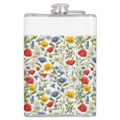 Wildflower  Botanische Rustieke Kleurrijke Bloemen Heupfles (Achterkant)