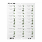 Wildflower Botanische Script Nieuwe Adres Etiket (Full Sheet)