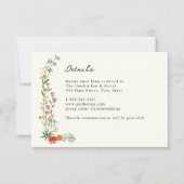 Wildflower Botanische Tuin Bruiloft Details Kaart (Voorkant)