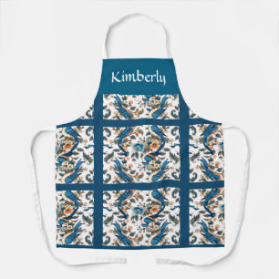 Wildflower Botanische Vogel Tuin Naamprint Schort