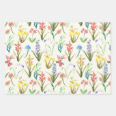 Wildflower Botanische Waterverf Wrapping Paper (Voorkant 3)