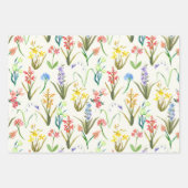 Wildflower Botanische Waterverf Wrapping Paper (Voorkant 2)