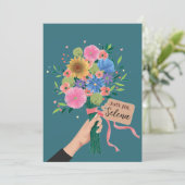 Wildflower Bouquet Bedankkaart (Staand voorkant)