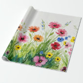 Wildflower bouquet cadeaupapier (Uitgerold)